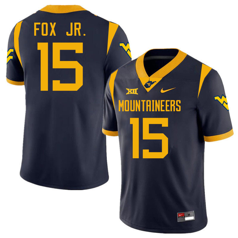 Scotty Fox Jr. WVU Jersey,West Virginia Mountaineers #15 Scotty Fox Jr. Jersey Youth College-Navy